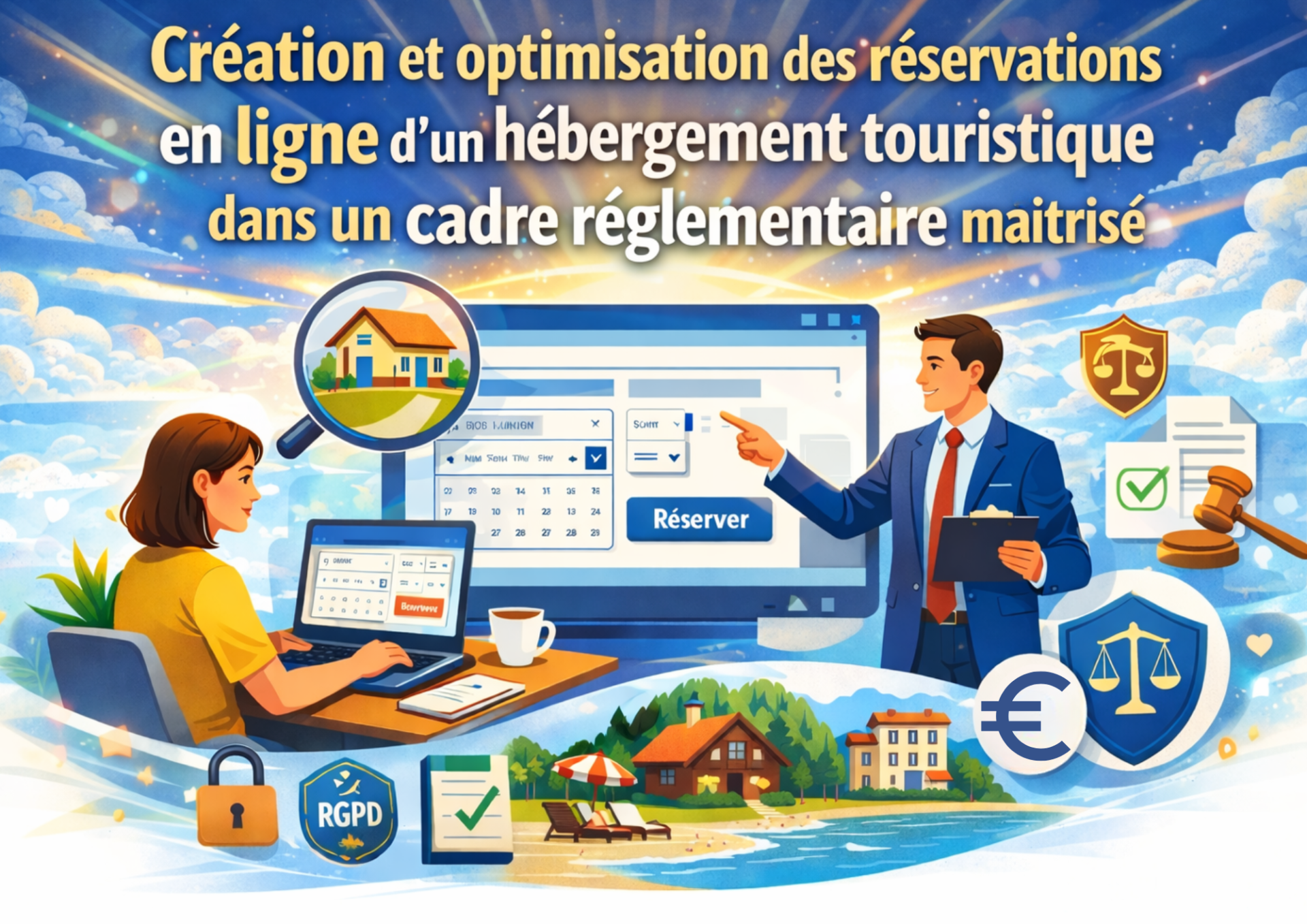 Creation et optimisation des reservations en ligne d un hebergement touristique dans un cadre reglementaire maitrise